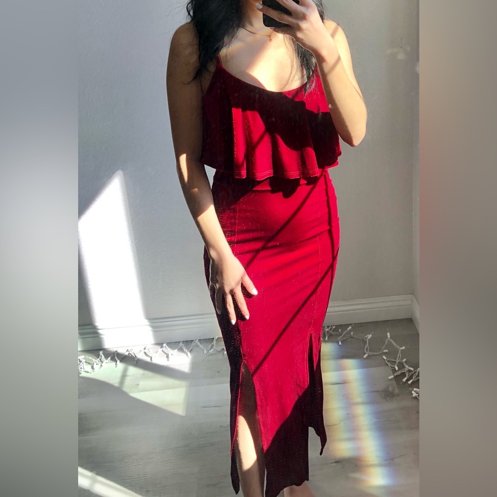 Red Velvet Gown
